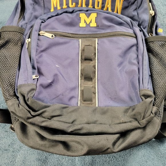 Columbia Michigan Wolverines University Blue Backpack Laptop Protection - Picture 5 of 11
